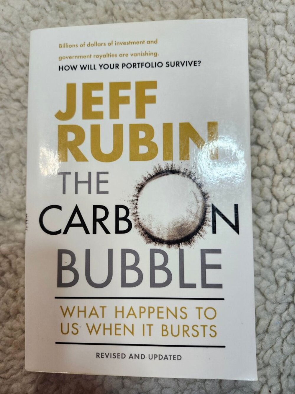Jeff Rubin The Carbon Bubble Paperback Revised and Updated 2016 Vintage Canada